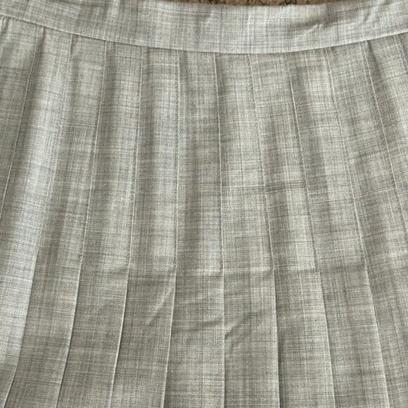 Brooks Brothers women's accordion pleated light gray wool skirt size 14 - Picture 2 of 6